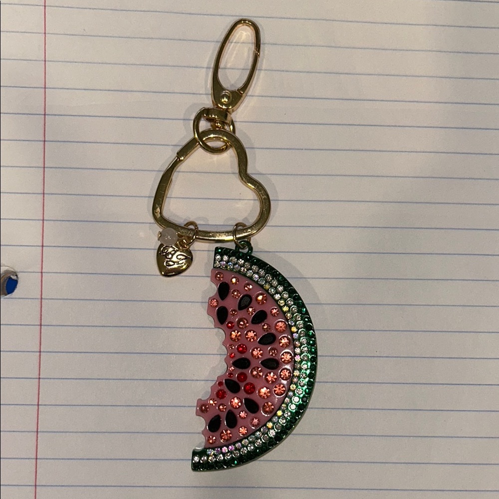Betsey Johnson Pink and Green Watermelon Key Holder